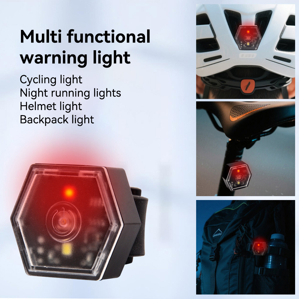 Bicycle Helmet - Luce Posteriore Multifunzionale per Bicicletta, per