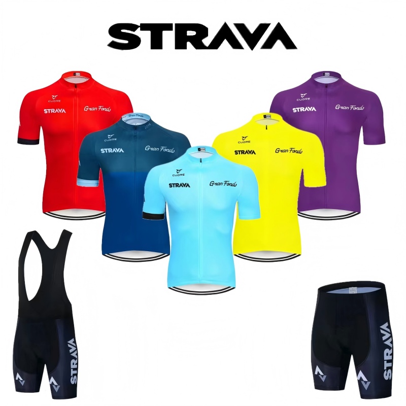 Cycling Gear Logo - STRAVA Set da ciclismo Abbigliamento da