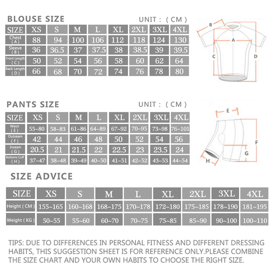 Set di vestiti in Jersey da ci - Cycling Gear Logo recensione e prezzo